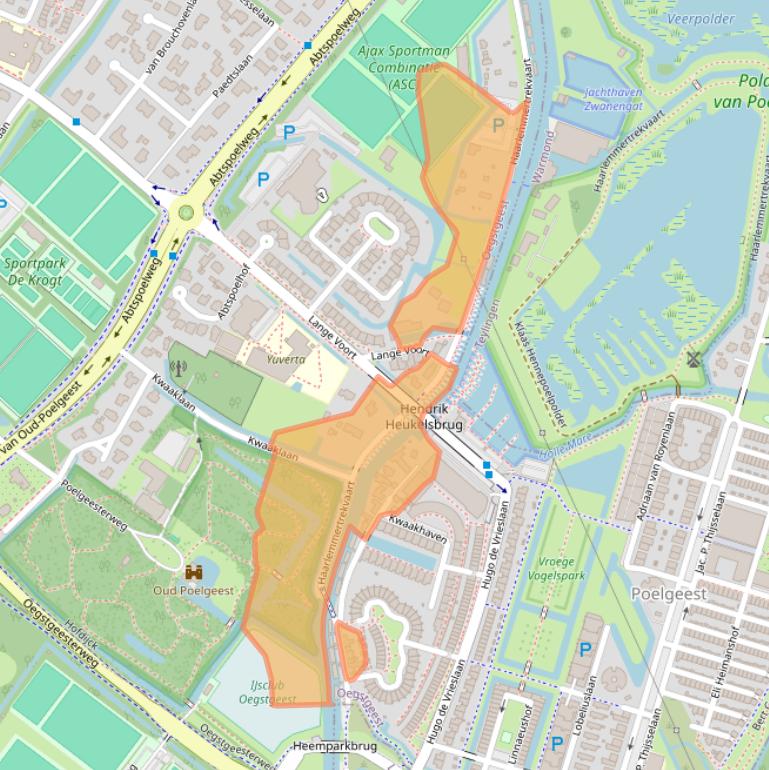 Kaart van postcodegebied 2341NP.