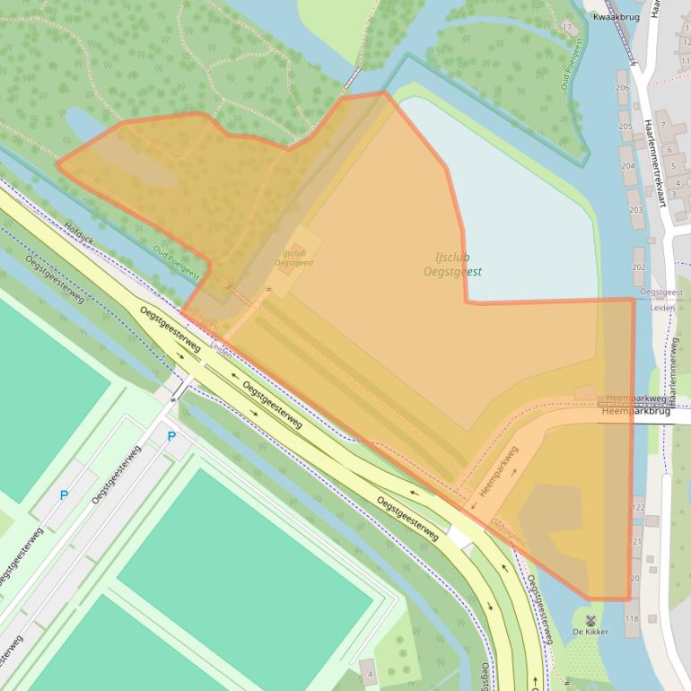 Kaart van postcodegebied 2341NZ.