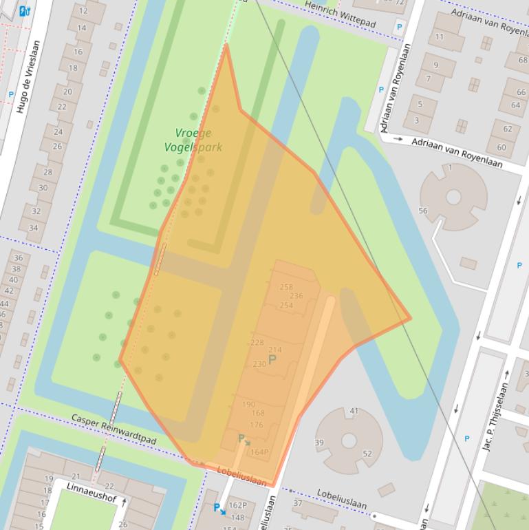 Kaart van postcodegebied 2341PL.