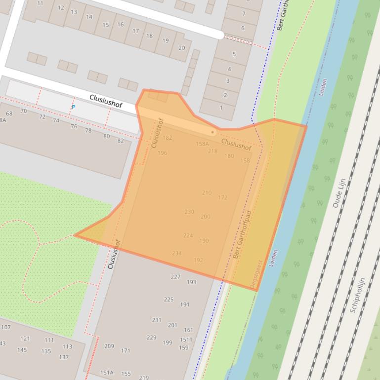 Kaart van postcodegebied 2341PX.