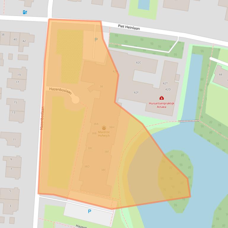 Kaart van postcodegebied 2341SC.