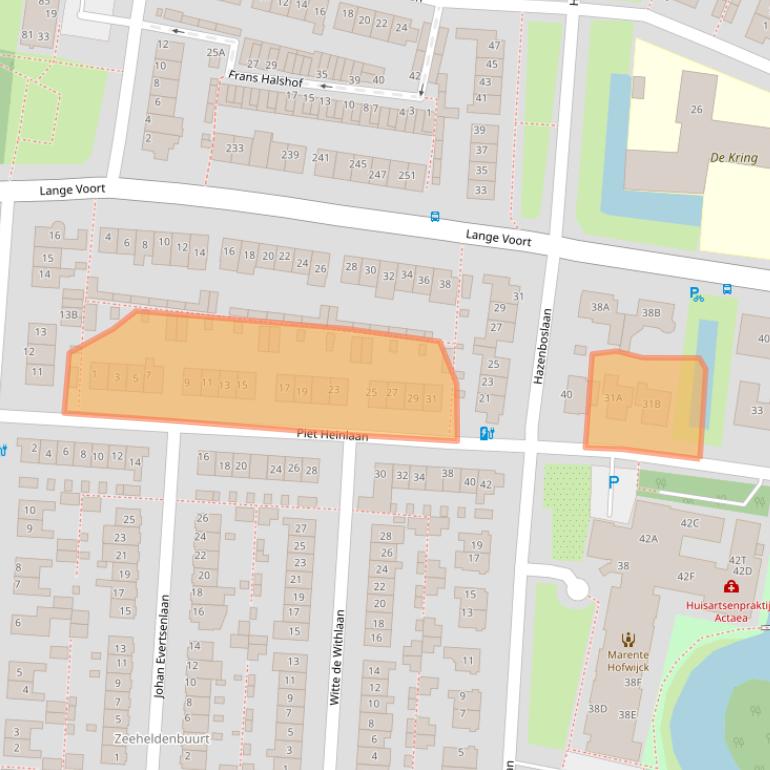 Kaart van postcodegebied 2341SG.