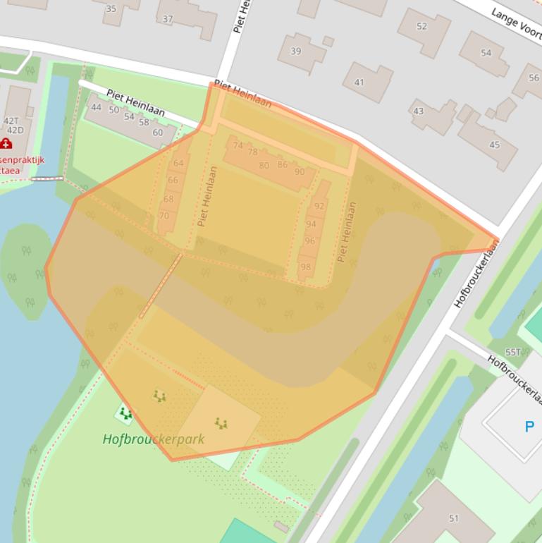 Kaart van postcodegebied 2341SN.