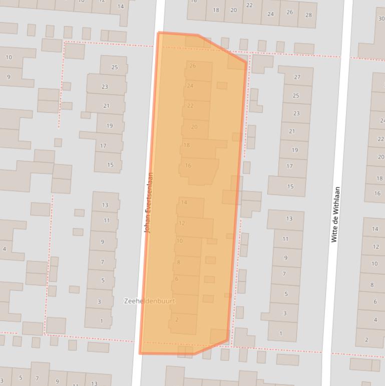 Kaart van postcodegebied 2341SV.