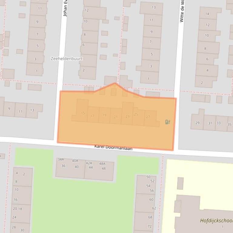 Kaart van postcodegebied 2341SX.