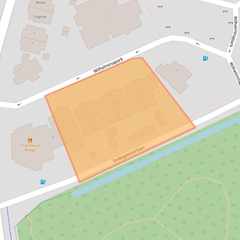 Kaart van postcodegebied 2342AE.