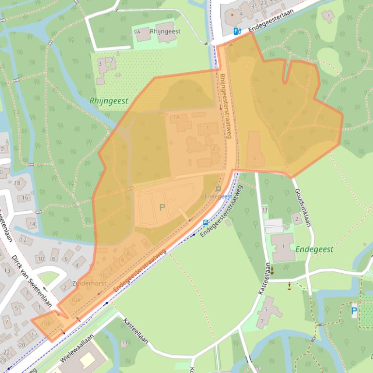 Kaart van postcodegebied 2342AJ.