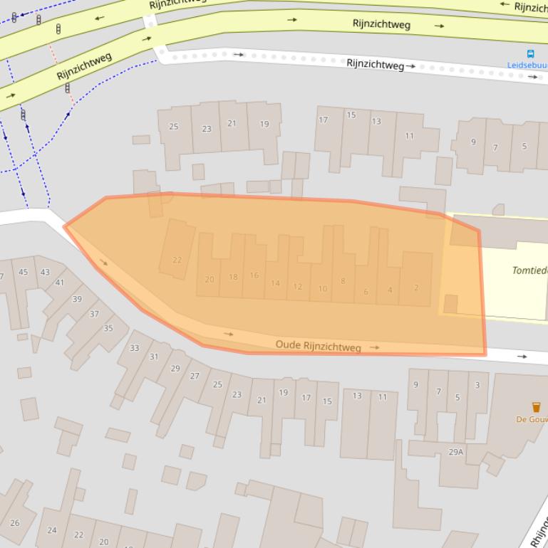 Kaart van postcodegebied 2342AV.