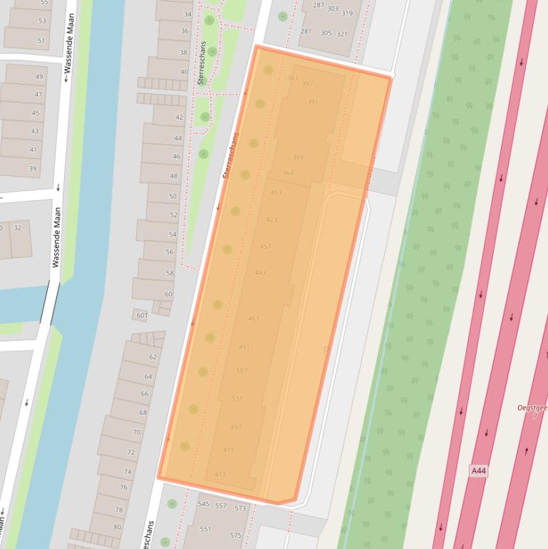 Kaart van postcodegebied 2342BS.