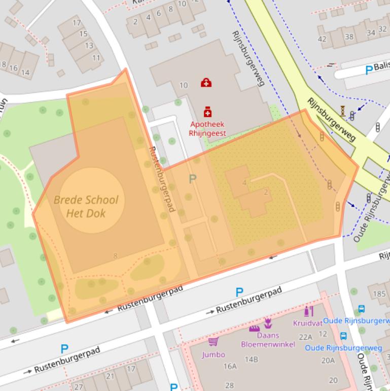 Kaart van postcodegebied 2342BT.