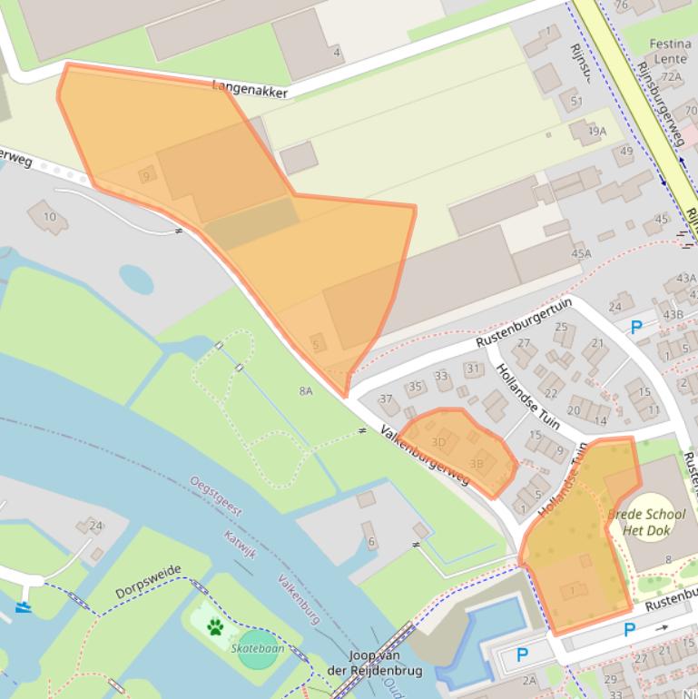 Kaart van postcodegebied 2342BX.