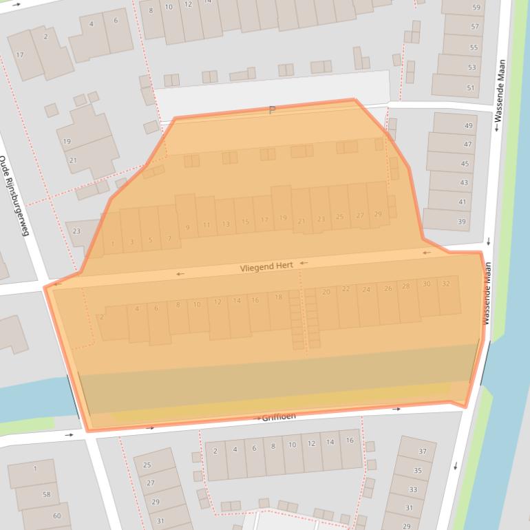 Kaart van postcodegebied 2342CJ.