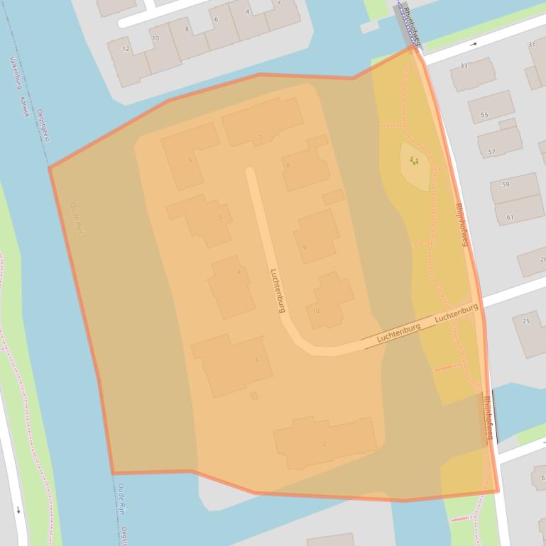 Kaart van postcodegebied 2342CN.