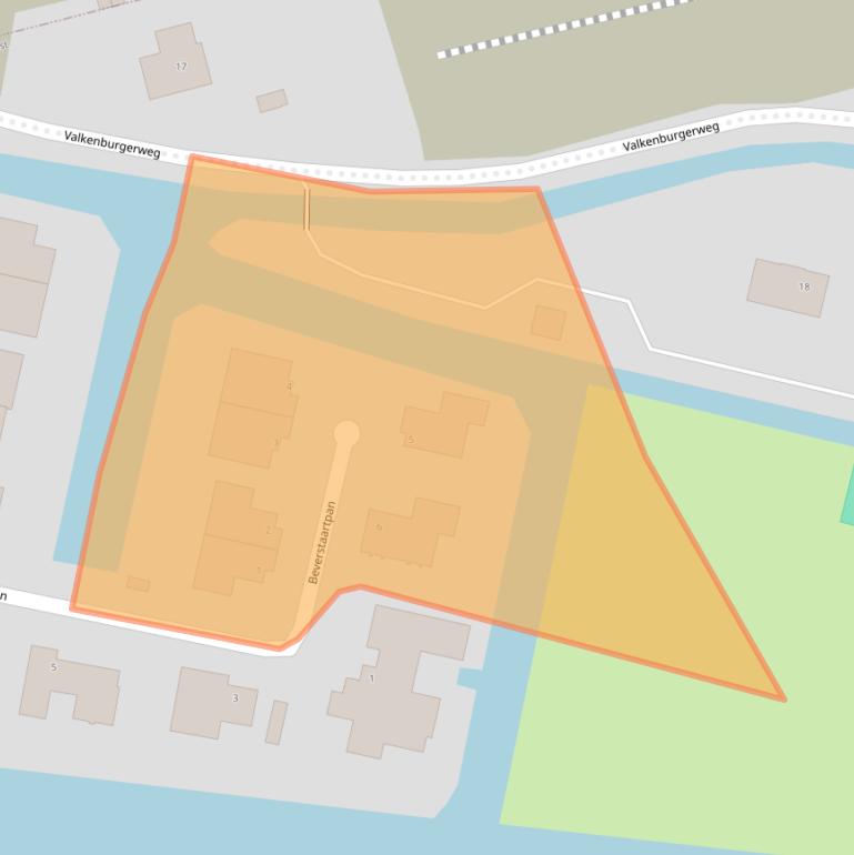 Kaart van postcodegebied 2342DE.