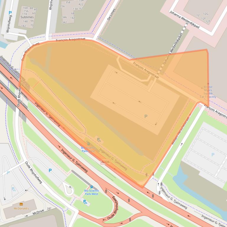 Kaart van postcodegebied 2342DK.