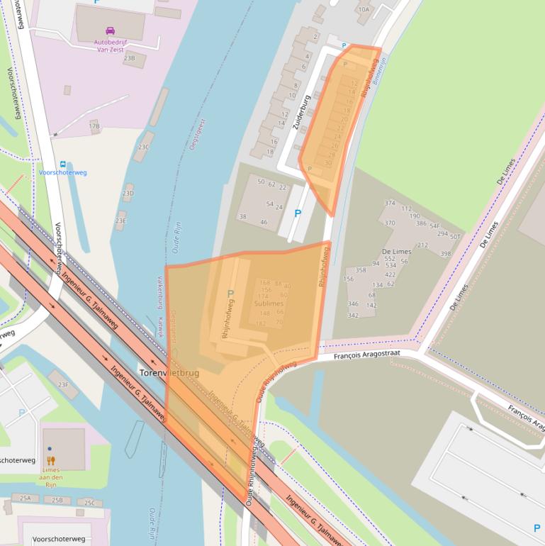 Kaart van postcodegebied 2342DL.