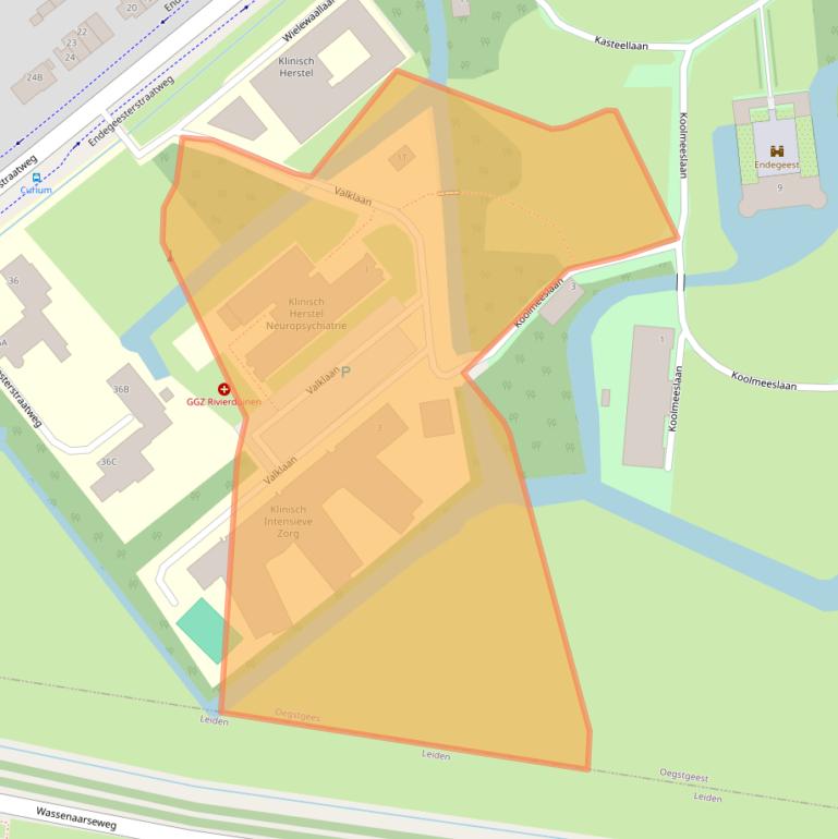 Kaart van postcodegebied 2342EB.