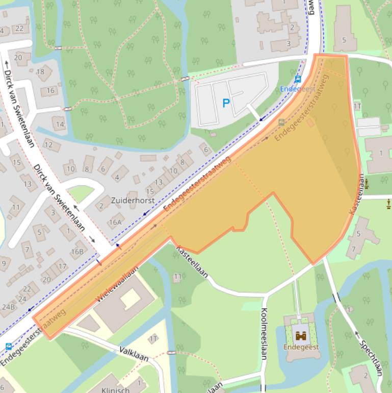 Kaart van postcodegebied 2342ED.