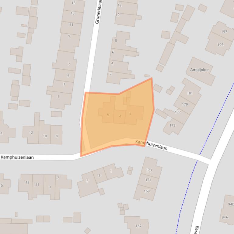 Kaart van postcodegebied 2343AD.