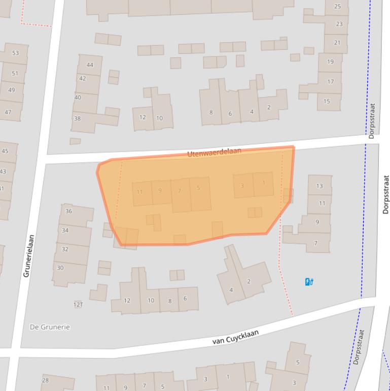 Kaart van postcodegebied 2343AP.