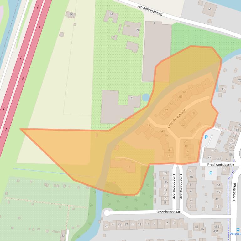 Kaart van postcodegebied 2343BR.