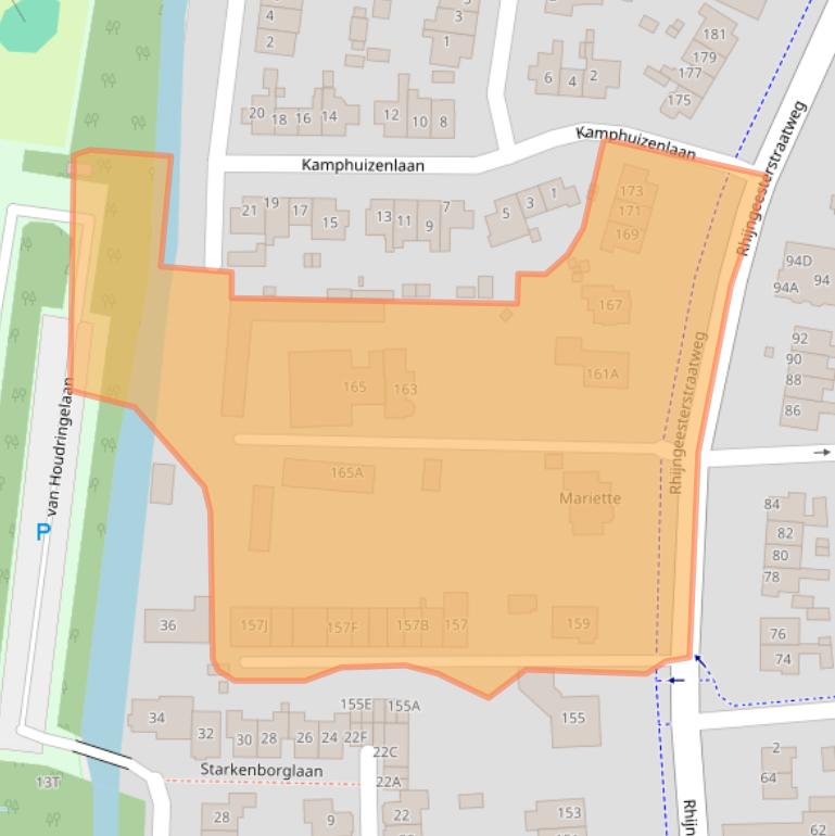 Kaart van postcodegebied 2343BV.