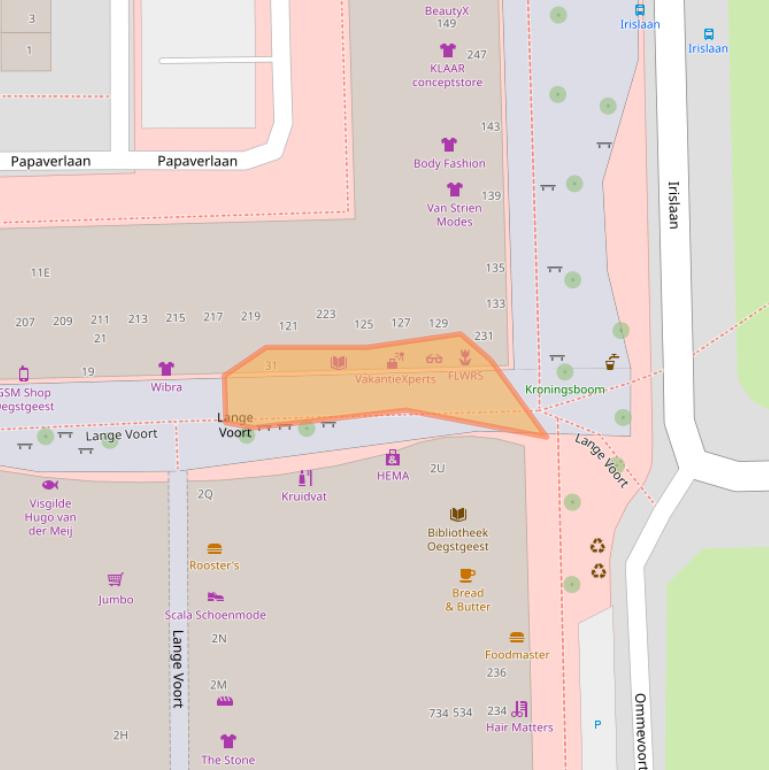 Kaart van postcodegebied 2343CB.