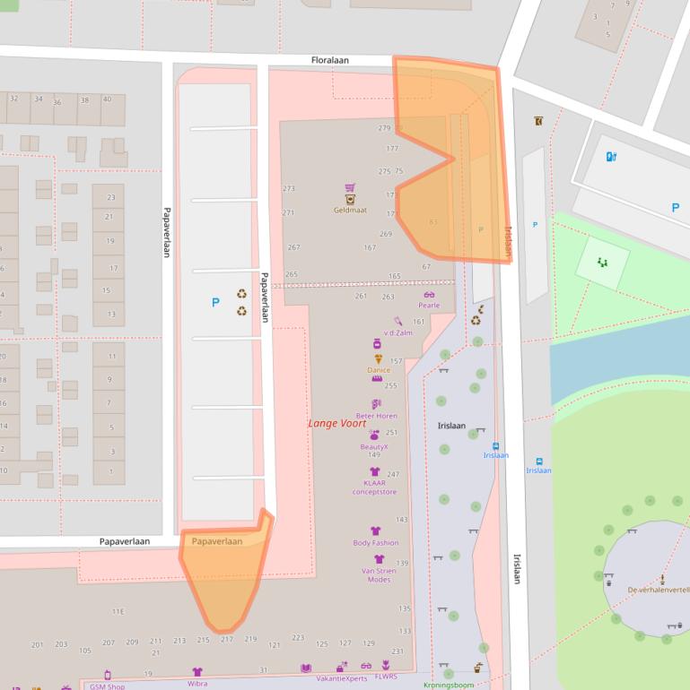 Kaart van postcodegebied 2343CH.