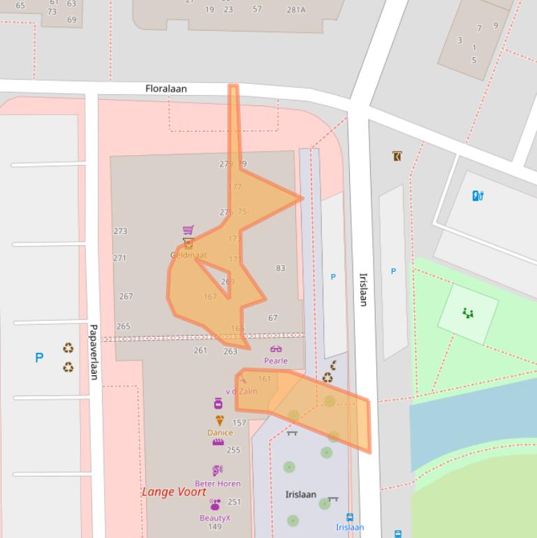 Kaart van postcodegebied 2343CK.