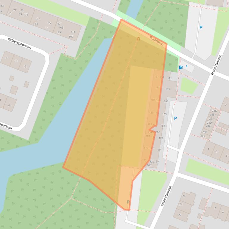 Kaart van postcodegebied 2343ED.