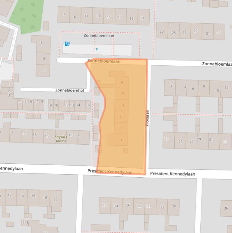 Kaart van postcodegebied 2343GD.