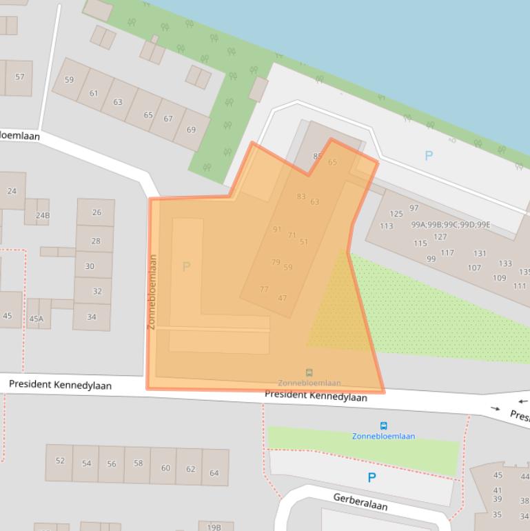 Kaart van postcodegebied 2343GK.