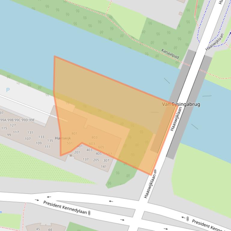 Kaart van postcodegebied 2343GN.