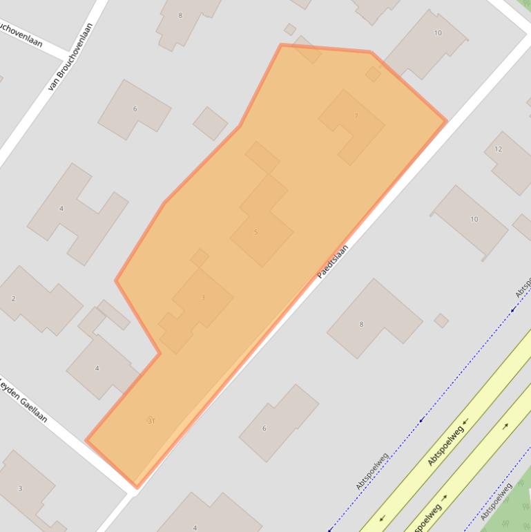 Kaart van postcodegebied 2343HG.