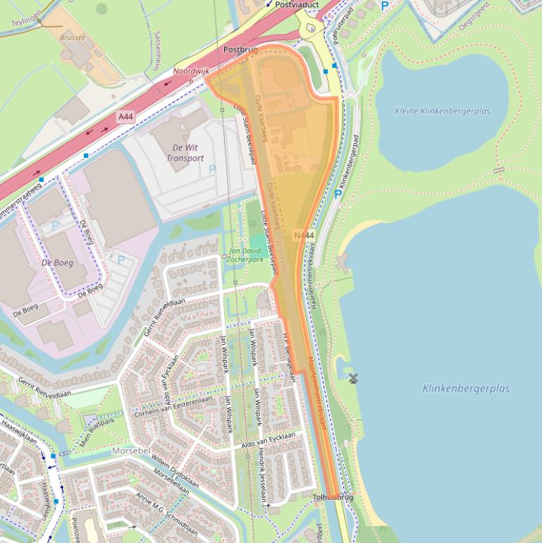 Kaart van postcodegebied 2343JD.