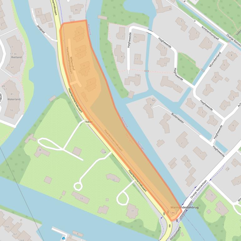 Kaart van postcodegebied 2343JE.