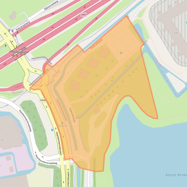 Kaart van postcodegebied 2343JN.