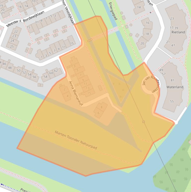 Kaart van postcodegebied 2343KT.