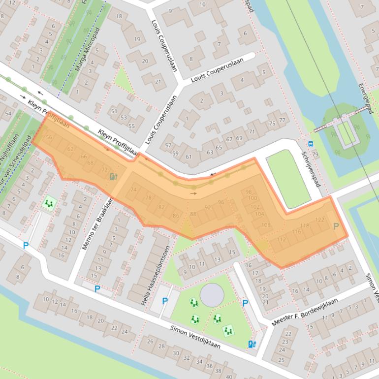 Kaart van postcodegebied 2343KX.