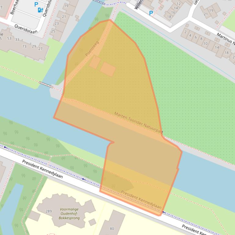 Kaart van postcodegebied 2343MM.
