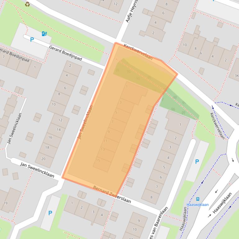 Kaart van postcodegebied 2343NR.