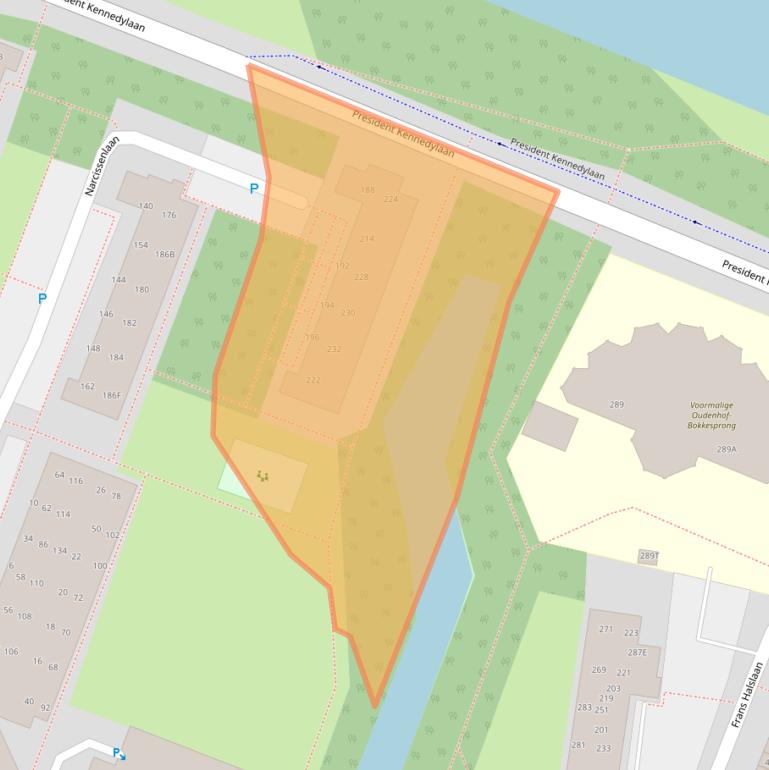 Kaart van postcodegebied 2343TN.