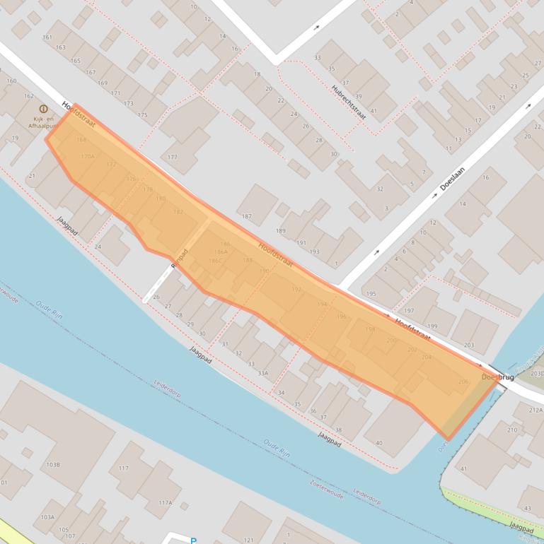 Kaart van postcodegebied 2351AR.