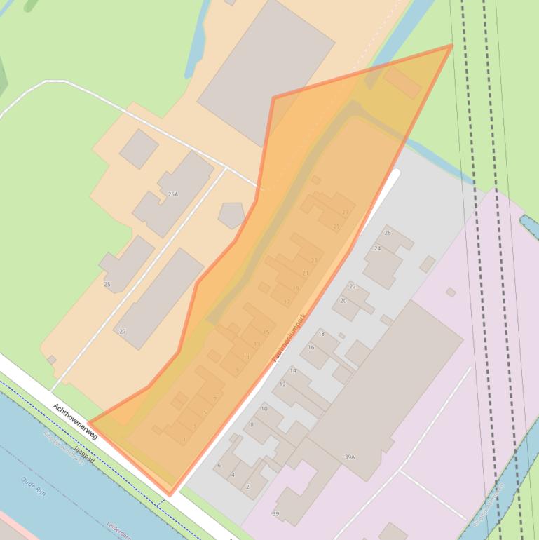 Kaart van postcodegebied 2351BA.