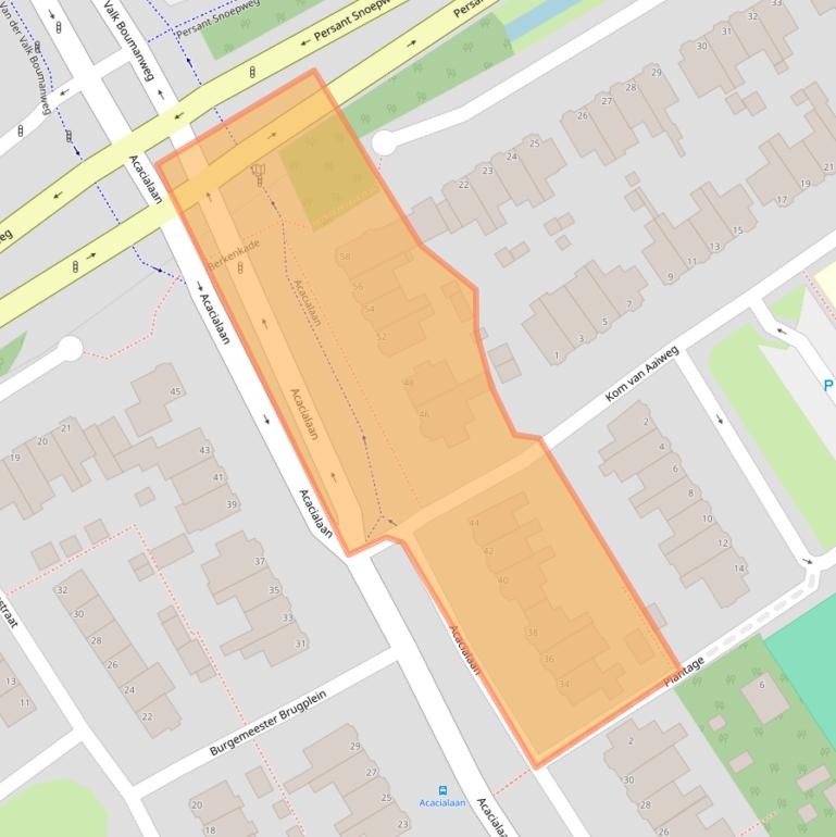 Kaart van postcodegebied 2351CD.