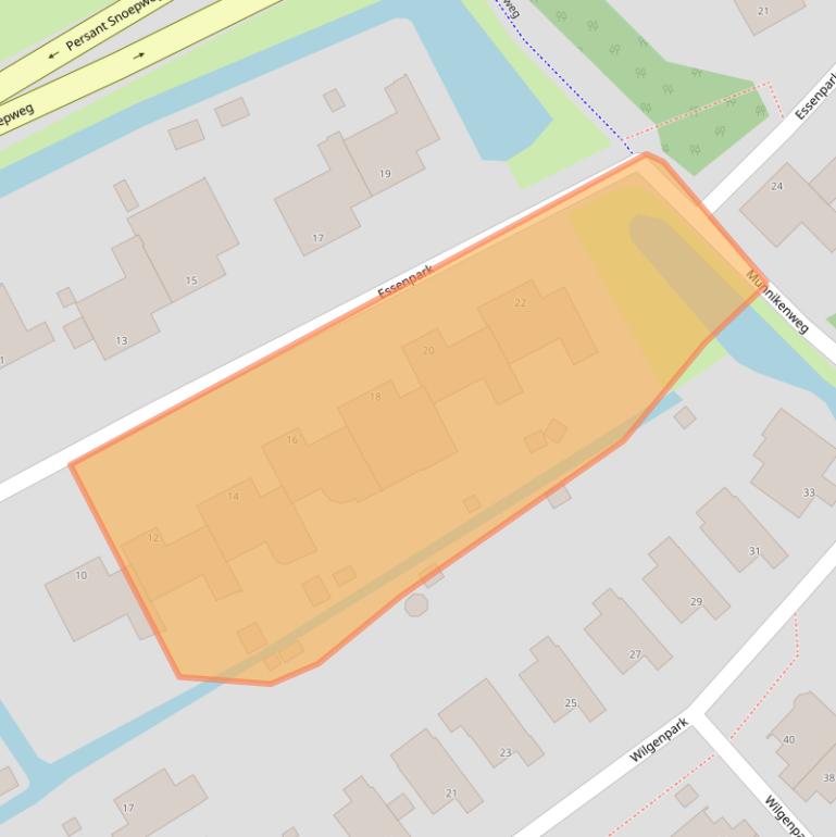 Kaart van postcodegebied 2351CJ.