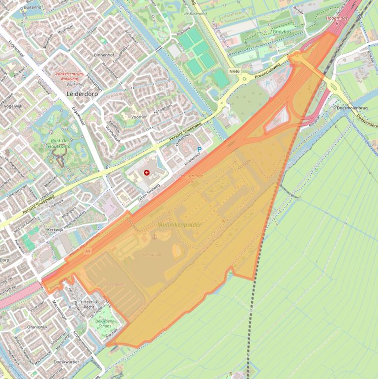 Kaart van postcodegebied 2351CR.