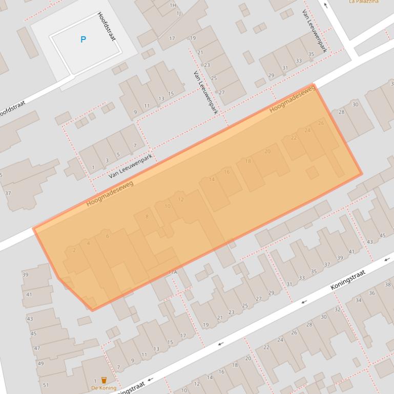 Kaart van postcodegebied 2351CS.