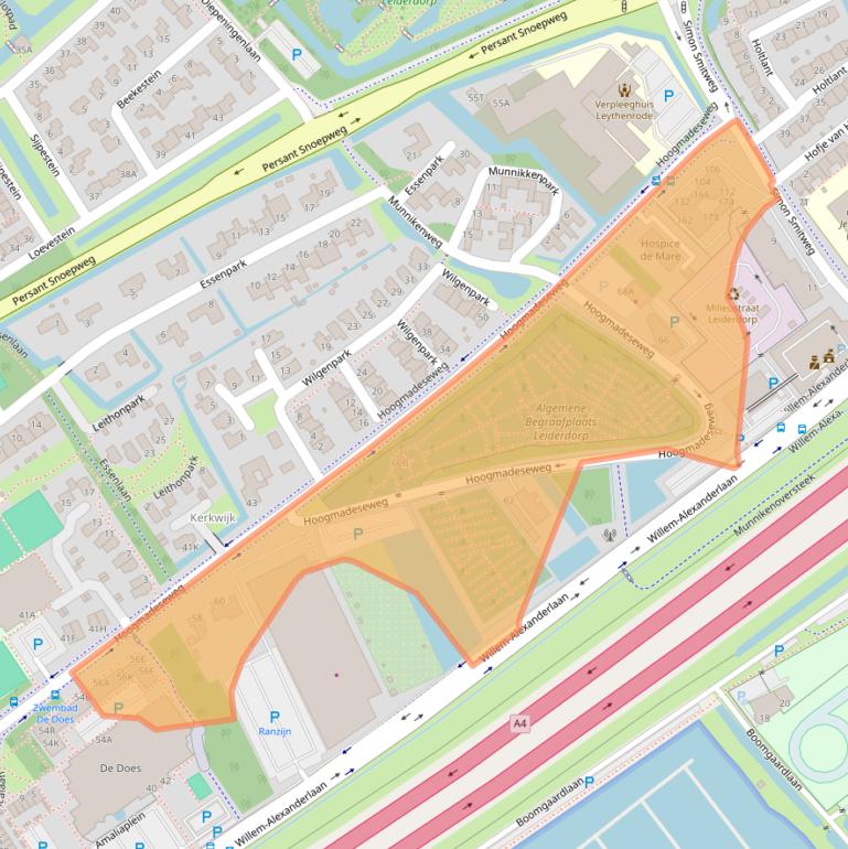 Kaart van postcodegebied 2351CV.