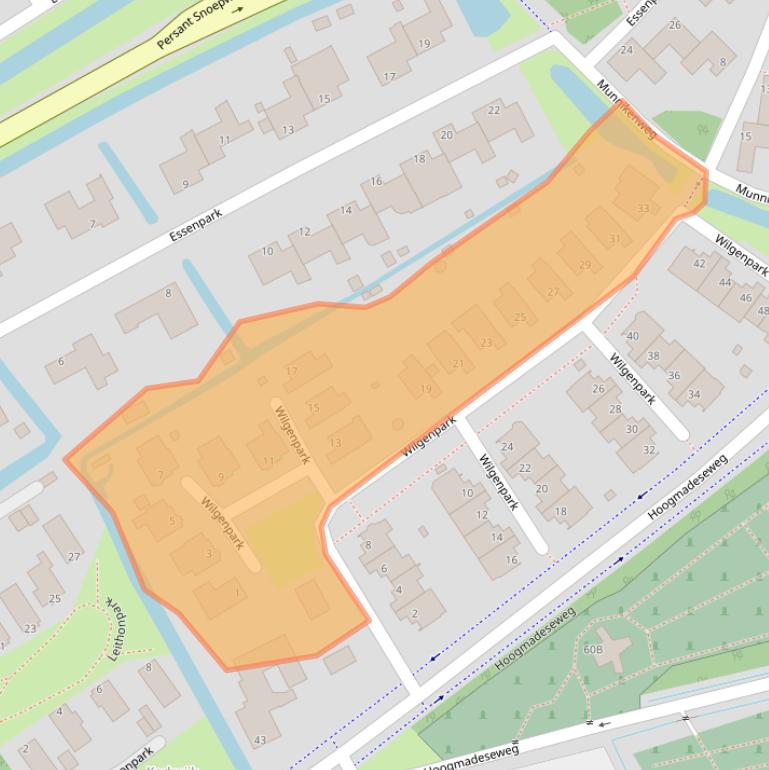 Kaart van postcodegebied 2351CX.